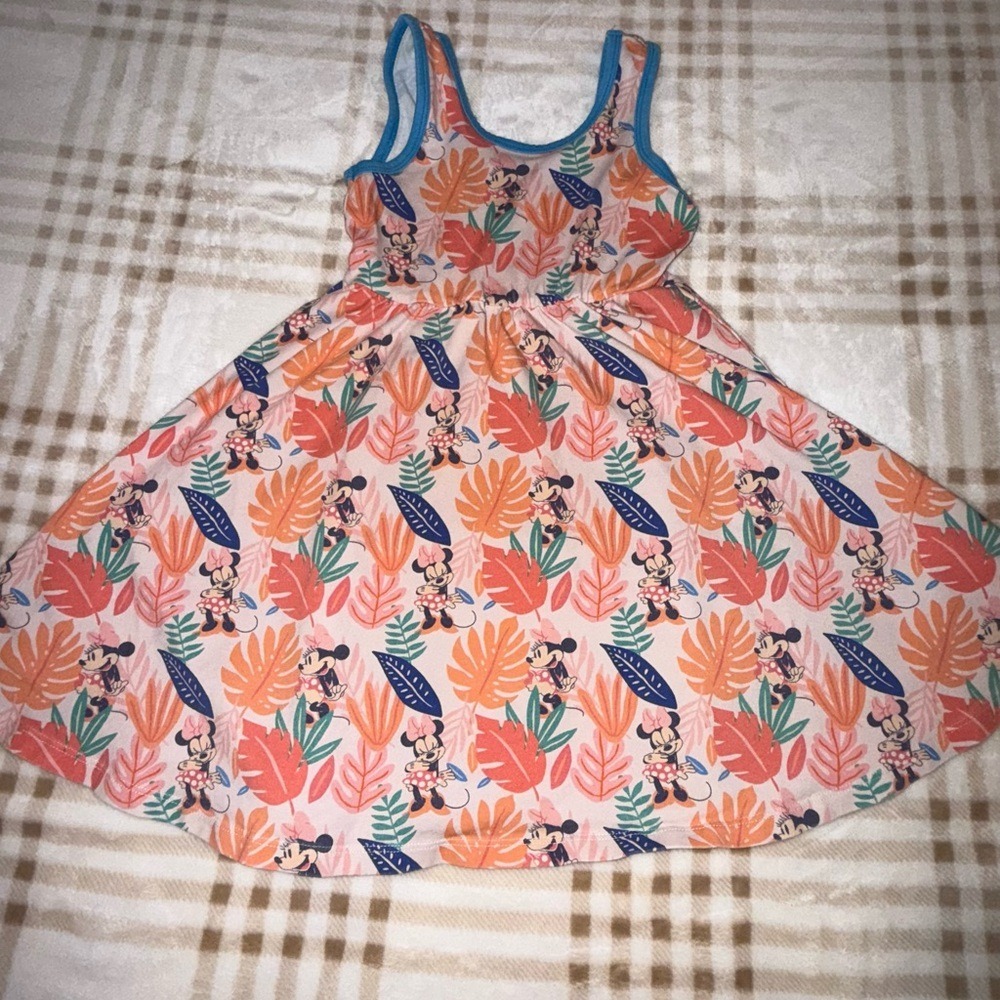 Rags to Raches Disney Minnie Mouse Tropical Tank Skater Dress Kids Size 5/6